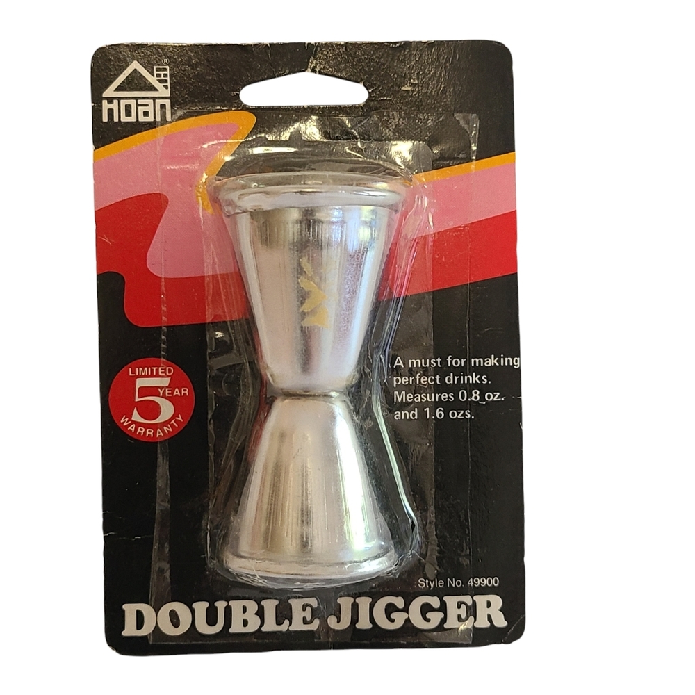 Vintage Hoan Cocktail Double Jigger 0.8 oz/1.6 oz 1988